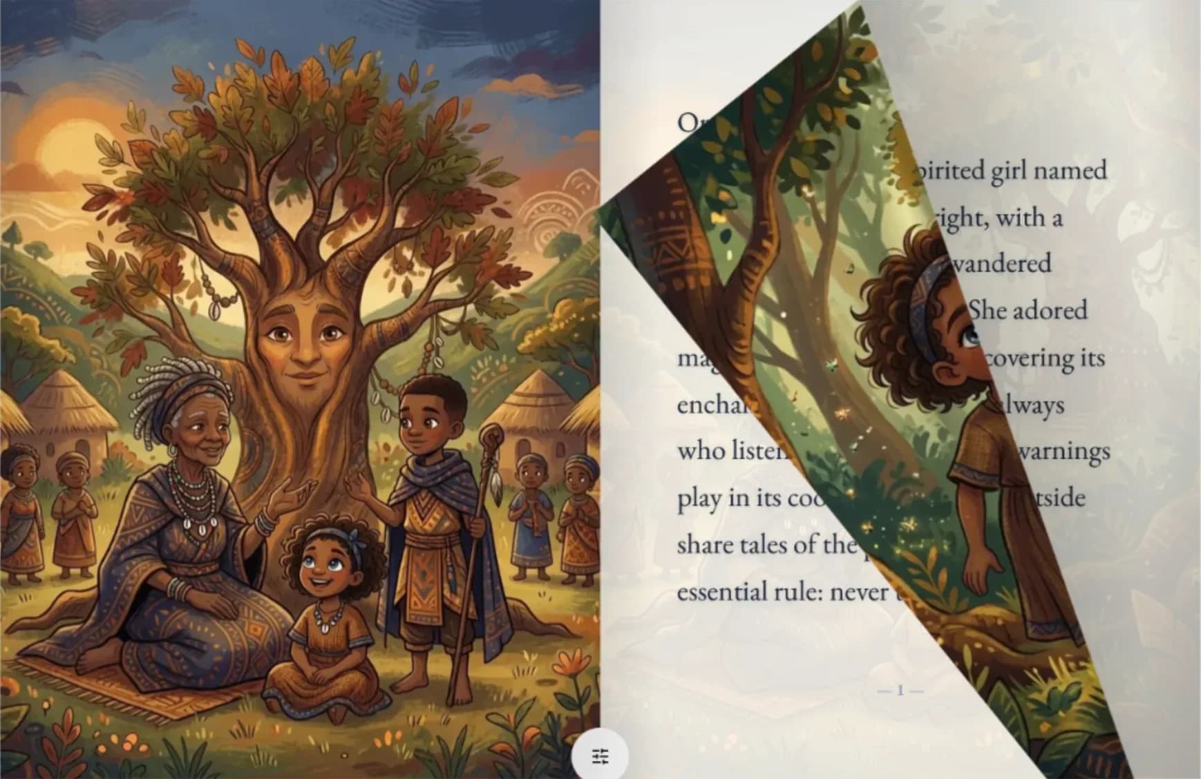 A finished Stelar book open in the flipbook reader